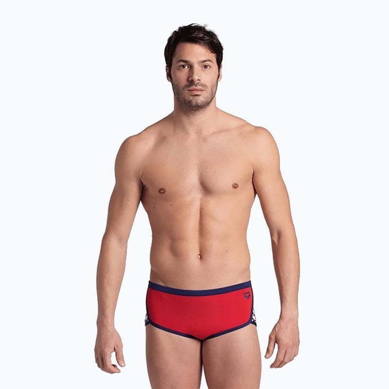 Men's arena Icons Swim Low Waist Short Solid red/navy swim briefs 4