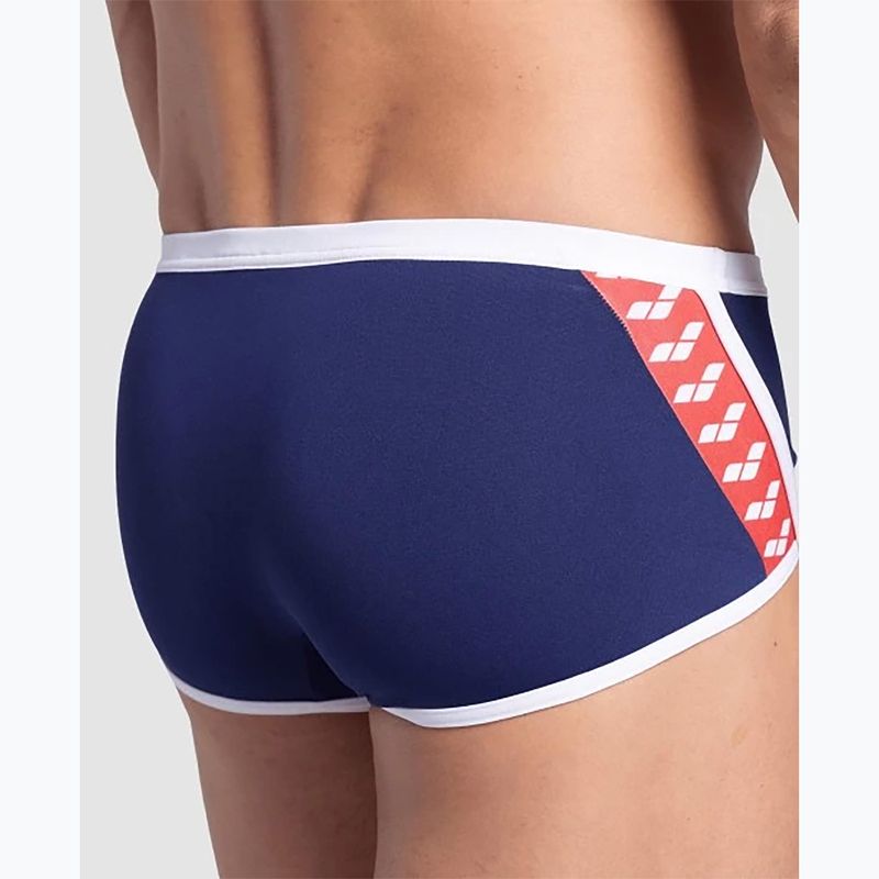 Men's arena swim briefs Icons Swim Low Waist Short Solid navy/white/red multi 8