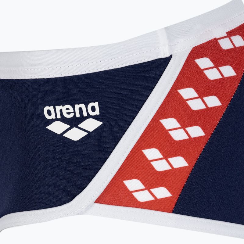 Men's arena swim briefs Icons Swim Low Waist Short Solid navy/white/red multi 3