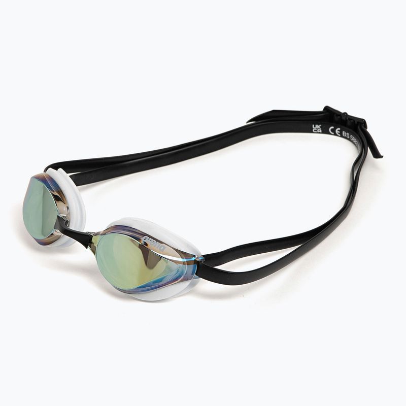 Arena Python Mirror gold / white / black swimming goggles 4
