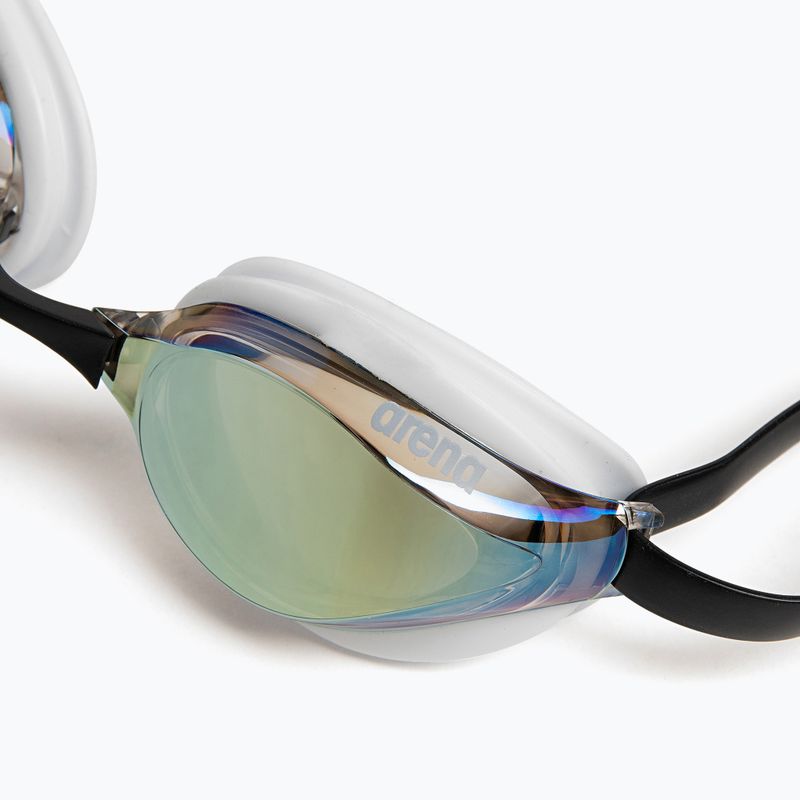 Arena Python Mirror gold / white / black swimming goggles 6