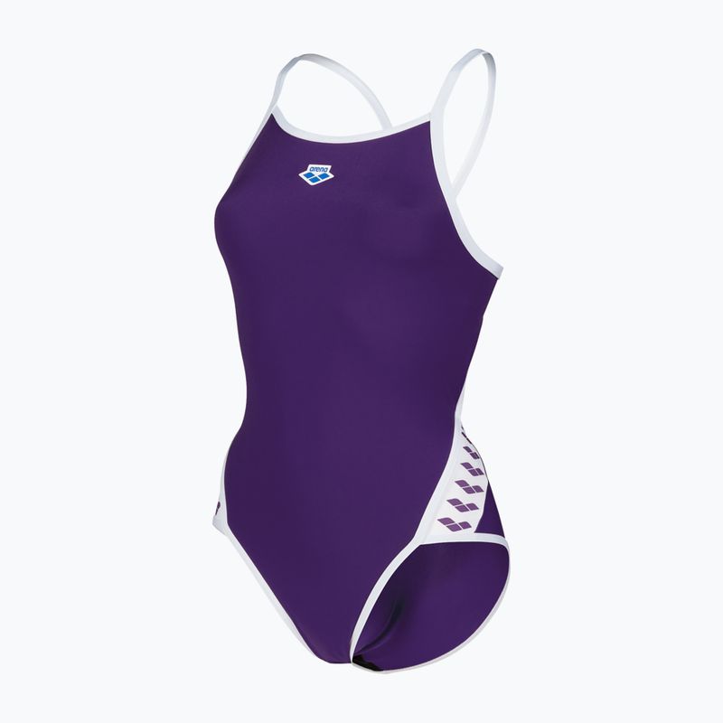 Women's one-piece swimsuit arena Icons Super Fly Back Solid plum / white / plum multi 3