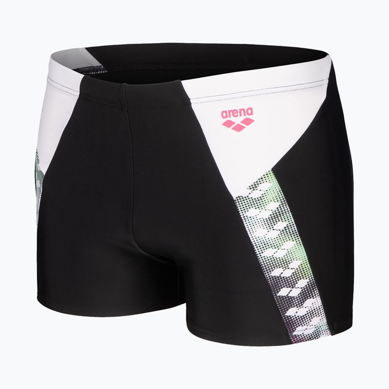 Men's arena Stripe Swim Boxers Short black/white/multi 3
