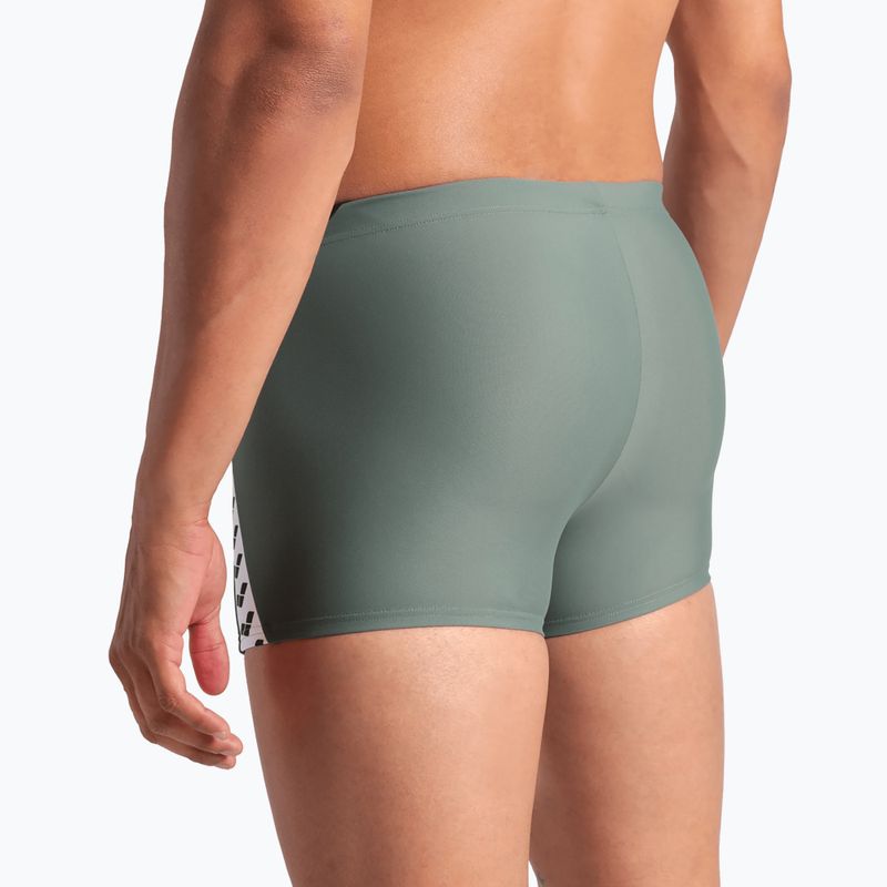 Men's arena Stripe Swim Boxers Short sage/black/multi 5