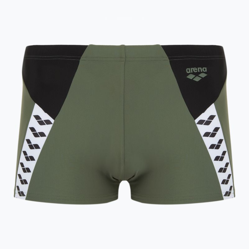 Men's arena Stripe Swim Boxers Short sage/black/multi