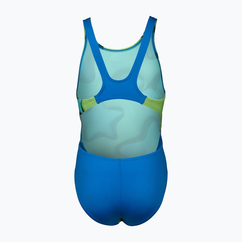 Arena Star Shaped Swim Tech L blue river/soft green/multi children's one-piece swimsuit 2