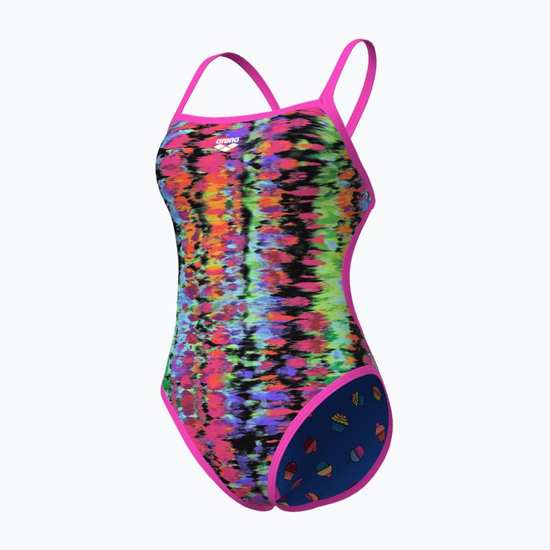 Women's one-piece swimsuit arena Reversible Swimsuit Challenge Back royal multi/shocking pink 7