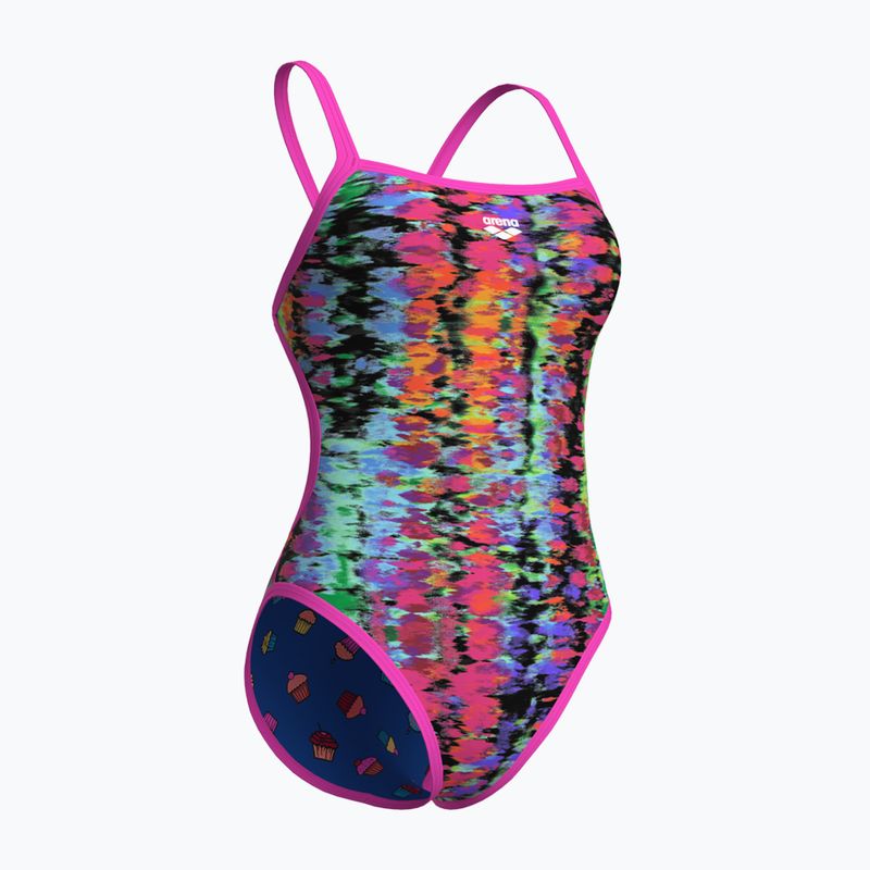 Women's one-piece swimsuit arena Reversible Swimsuit Challenge Back royal multi/shocking pink 8