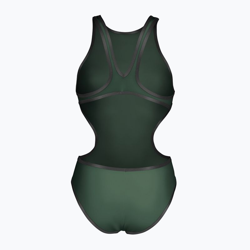 Women's one-piece swimsuit arena One Biglogo One Piece dark sage/black 3