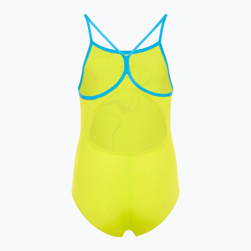 Arena Star Graphic Lightdrop Back soft green / turquoise children's one-piece swimsuit 2