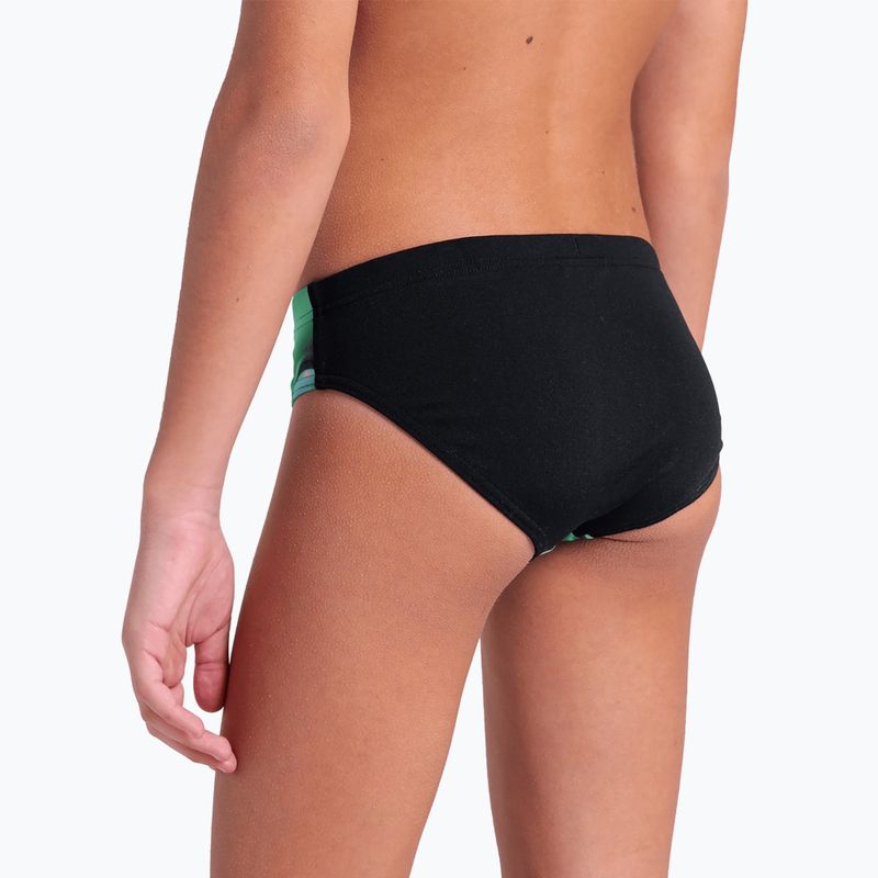 Children's arena Foam Swim Briefs black/soft green multi 9