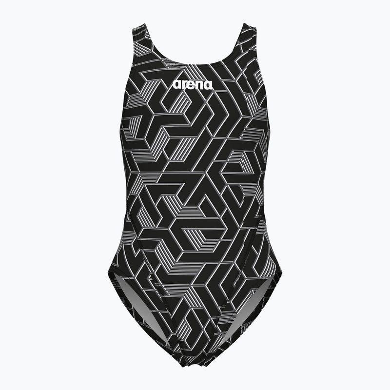 Children's one-piece swimsuit arena Escape Swim Tech L black/team black