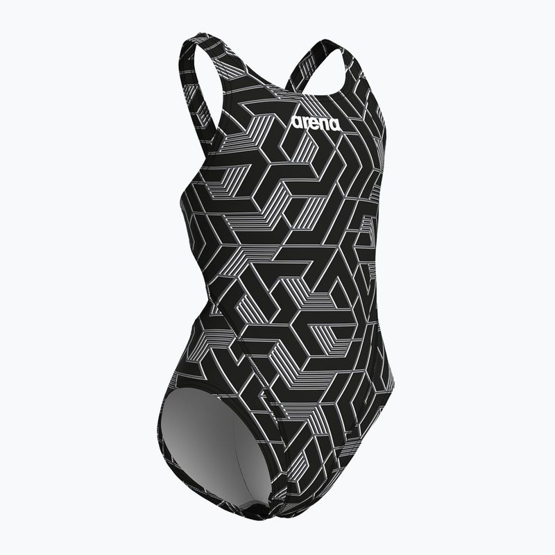 Children's one-piece swimsuit arena Escape Swim Tech L black/team black 3