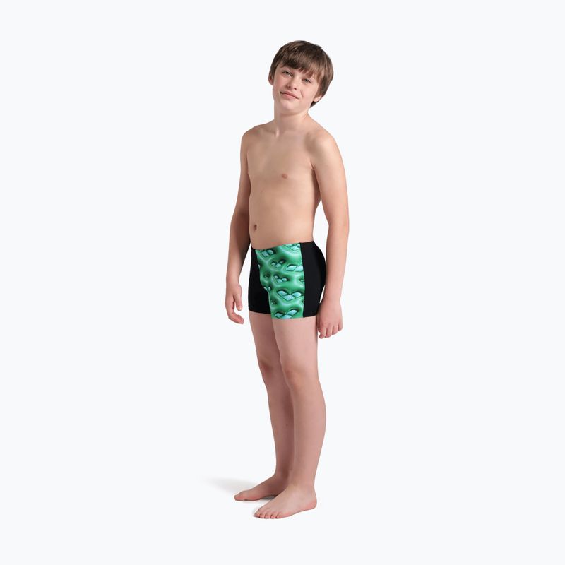 Children's swimming boxers arena Foam Swim Short black/soft green multi 6