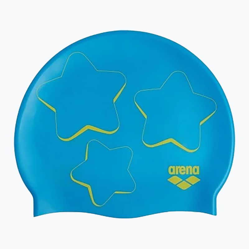 Children's swimming cap arena Print star graphic / turquois