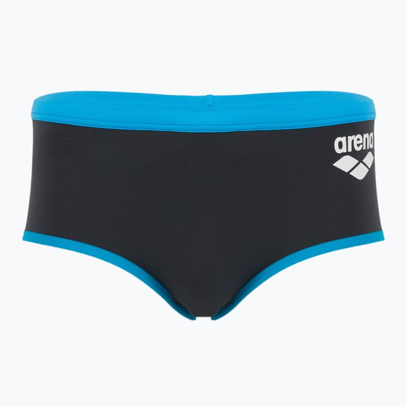 Men's swimming boxers arena One Low Waist Short Big Logo asphalt/turquise