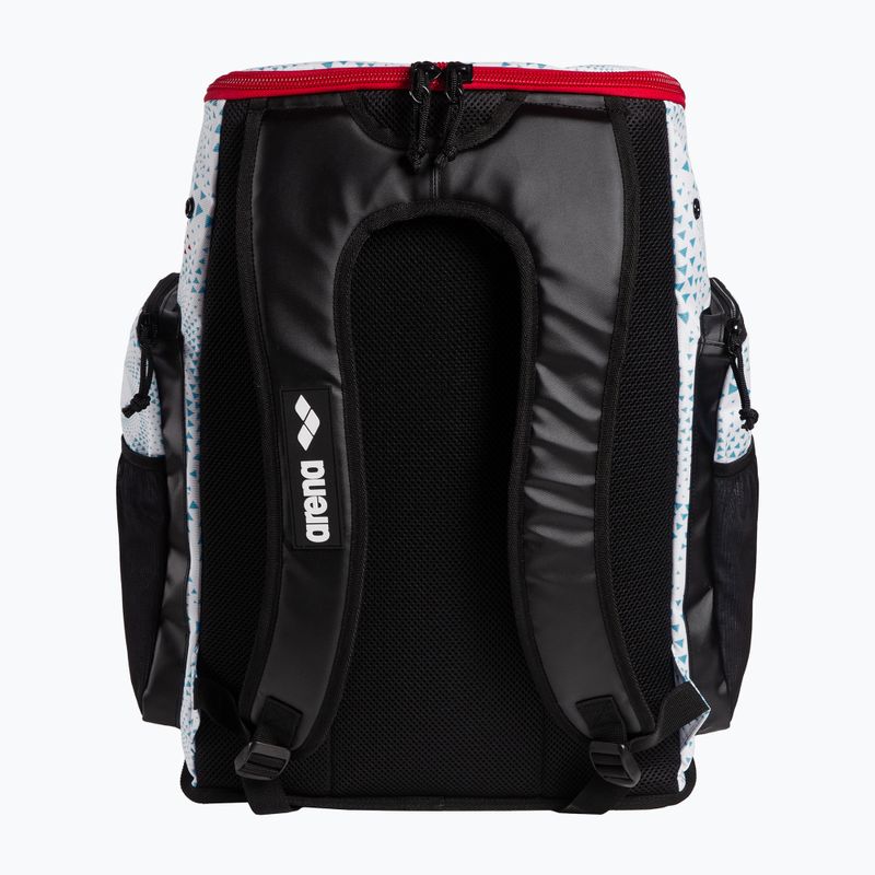Arena Spiky III 45 l Allover fireflow / white swimming backpack 2