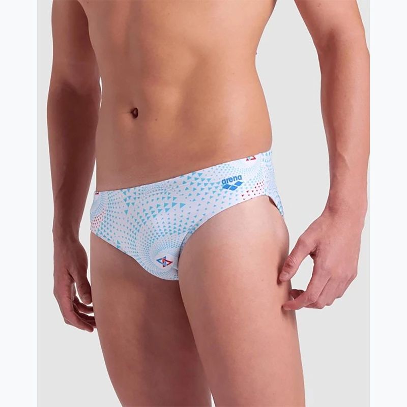 Men's arena Fireflow Swim Briefs white multi 7