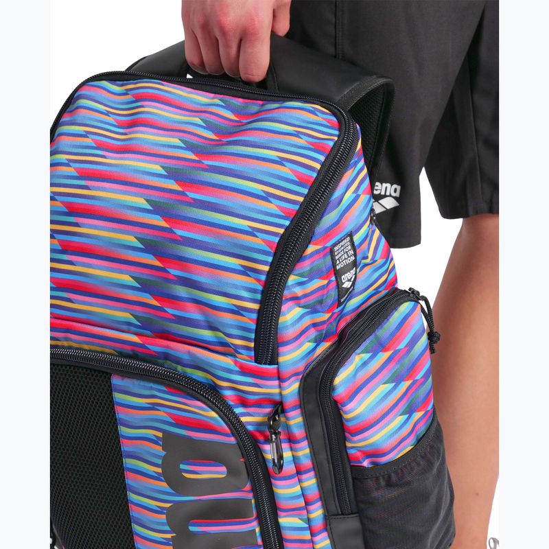 Arena Spiky III 45 l Allover racing stripes swimming backpack 5