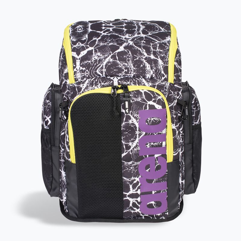 Arena Spiky III 45 l Allover black/white swimming backpack