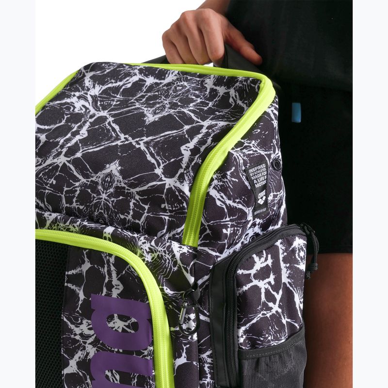 Arena Spiky III 45 l Allover black/white swimming backpack 5