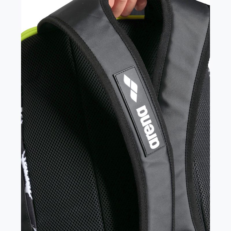 Arena Spiky III 45 l Allover black/white swimming backpack 6