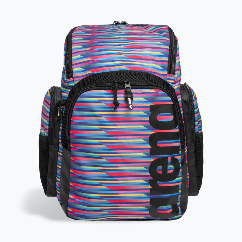 Arena Spiky III 35 l Allover racing stripes swimming backpack