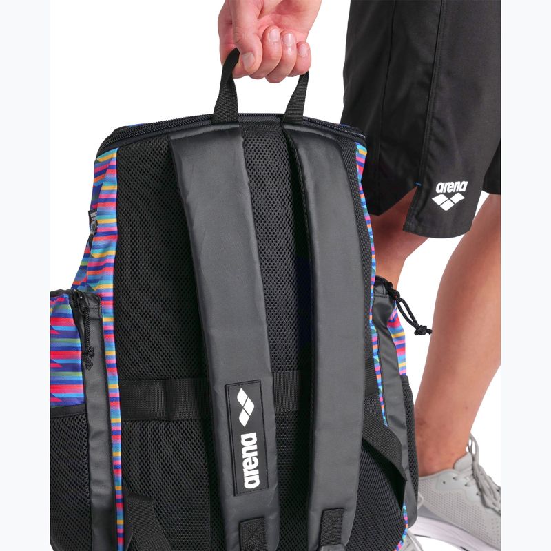 Arena Spiky III 35 l Allover racing stripes swimming backpack 8