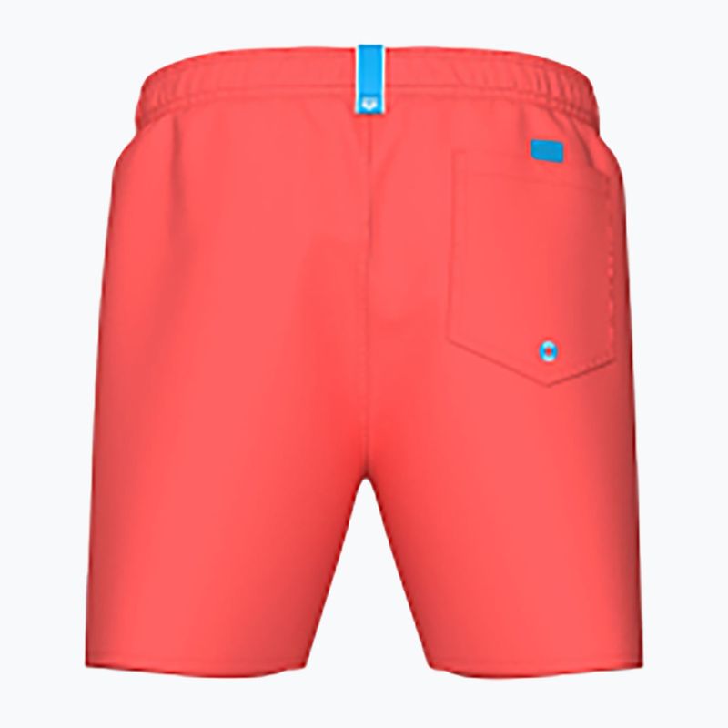 Men's swim shorts arena Fundamentals Boxer R dark purple/calypso coral 2