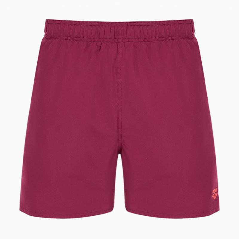 Men's swim shorts arena Fundamentals Boxer R dark purple/calypso coral