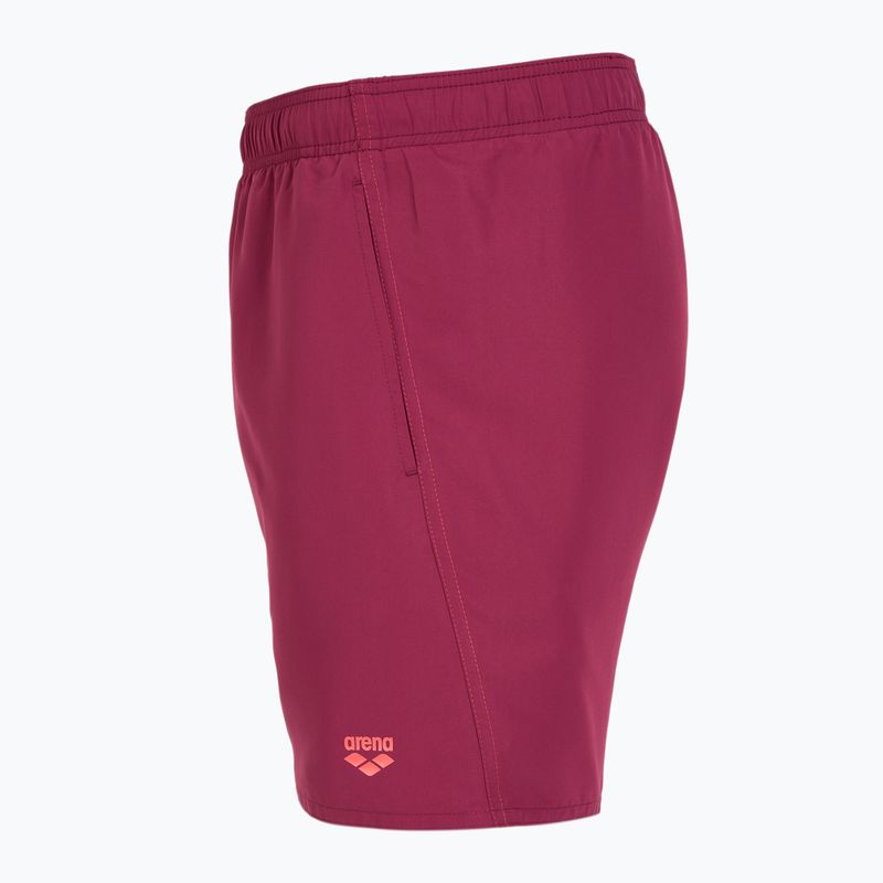 Men's swim shorts arena Fundamentals Boxer R dark purple/calypso coral 3