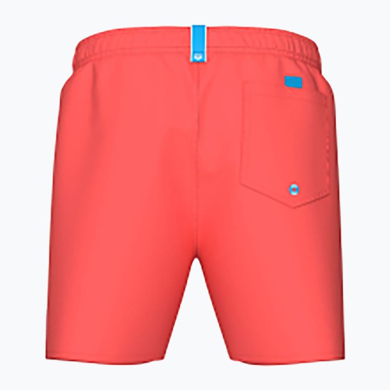 Men's swim shorts arena Fundamentals Boxer R calypso coral/dark purple 2