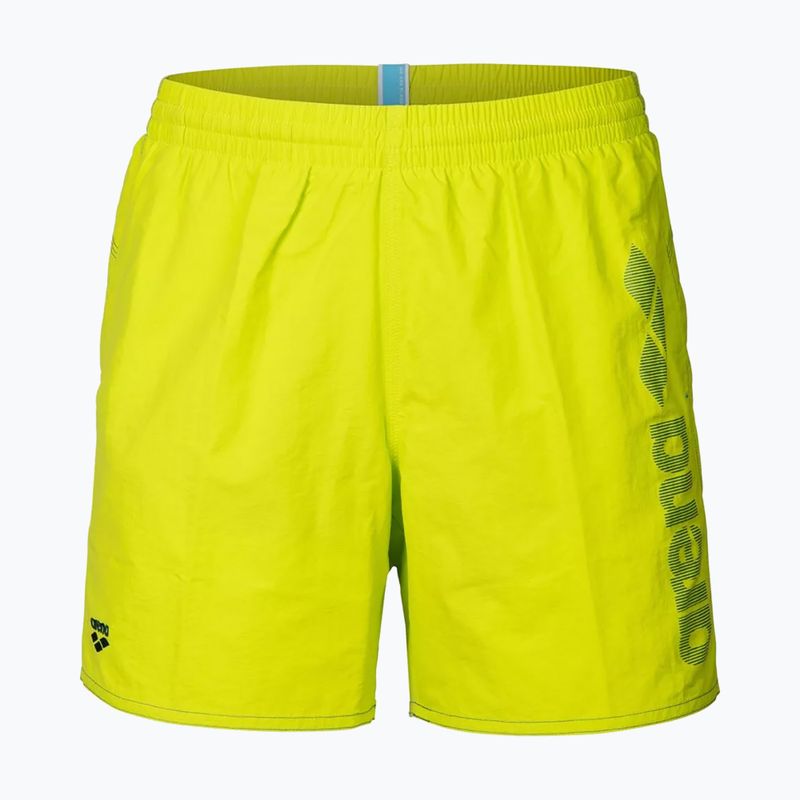 Men's swim shorts arena Fundamentals Arena Logo Boxer R artic lime/mangrove