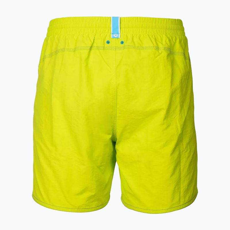 Men's swim shorts arena Fundamentals Arena Logo Boxer R artic lime/mangrove 2