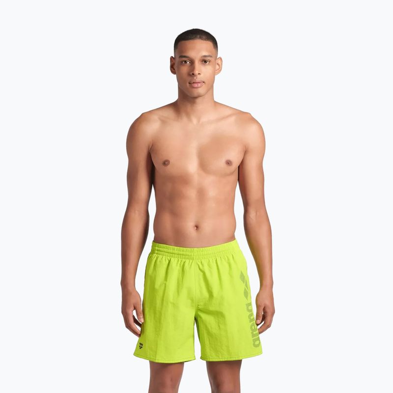 Men's swim shorts arena Fundamentals Arena Logo Boxer R artic lime/mangrove 3