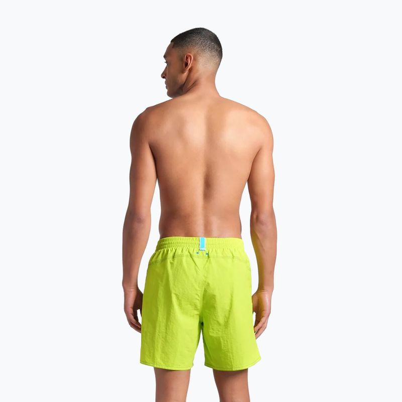 Men's swim shorts arena Fundamentals Arena Logo Boxer R artic lime/mangrove 4