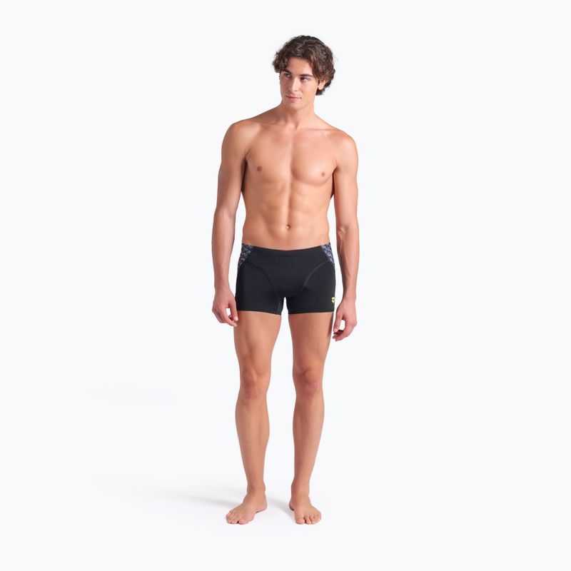 Men's arena Monogram Swim Short black/dark sage multi boxers 5