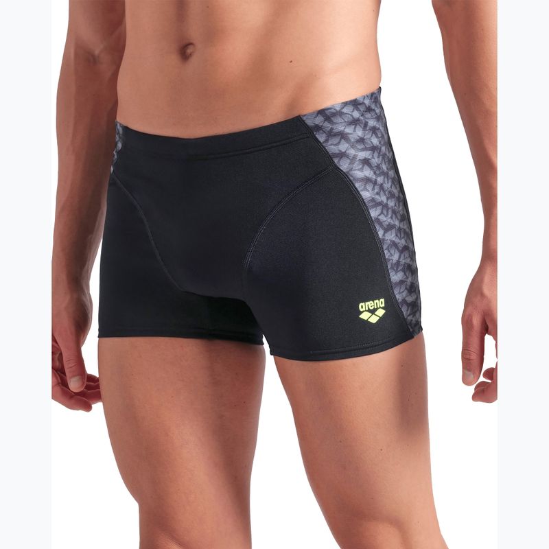 Men's arena Monogram Swim Short black/dark sage multi boxers 7
