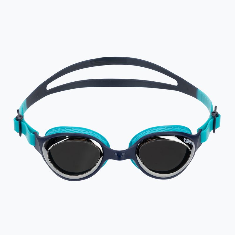 Children's swim goggles arena Air Jr Mirror silver/navy/water 2