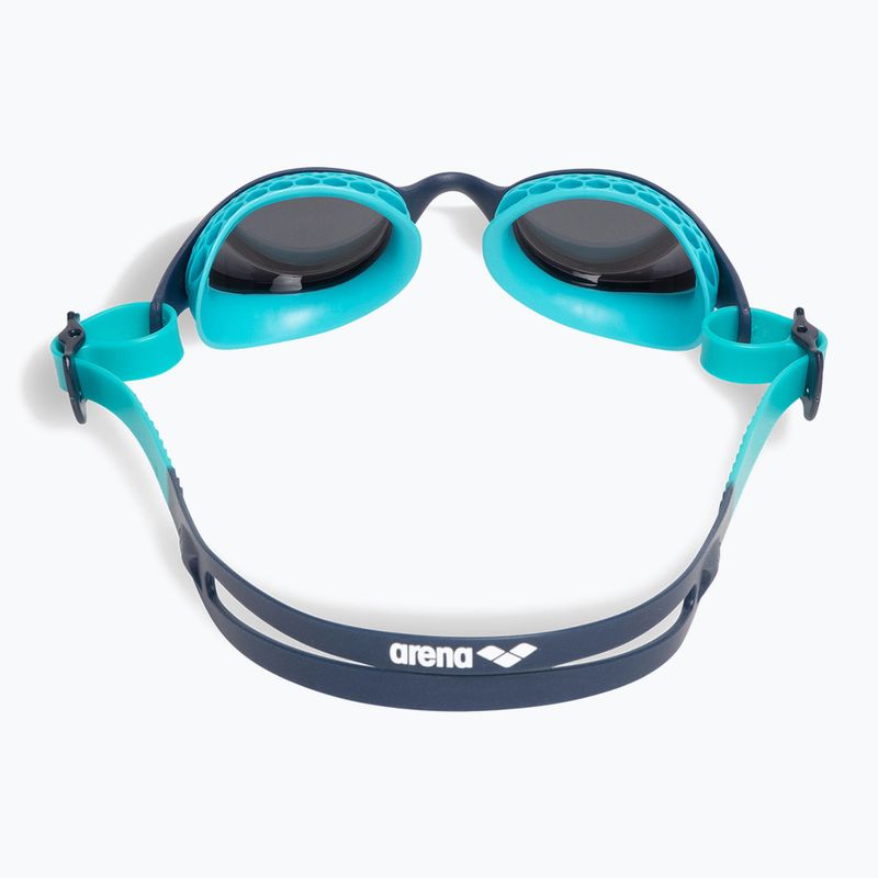 Children's swim goggles arena Air Jr Mirror silver/navy/water 3