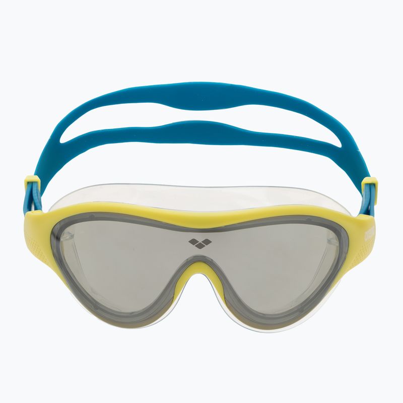 Children's swim goggles arena The One Mirror Jr silver/soft green/blue cosmo 2
