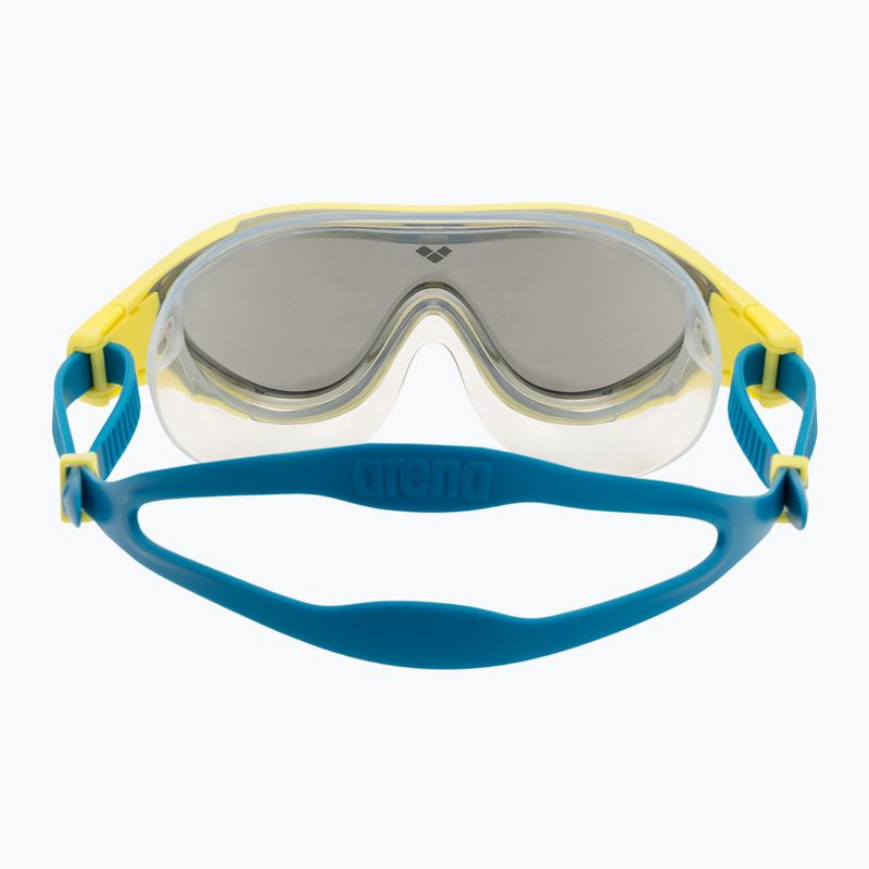 Children's swim goggles arena The One Mirror Jr silver/soft green/blue cosmo 4