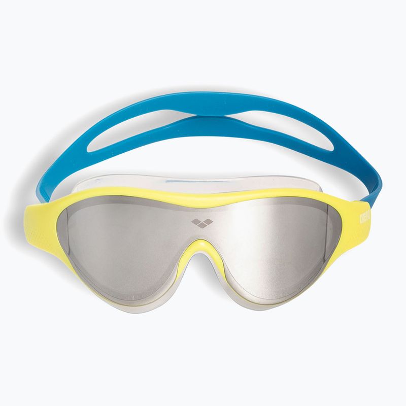 Children's swim goggles arena The One Mirror Jr silver/soft green/blue cosmo 2