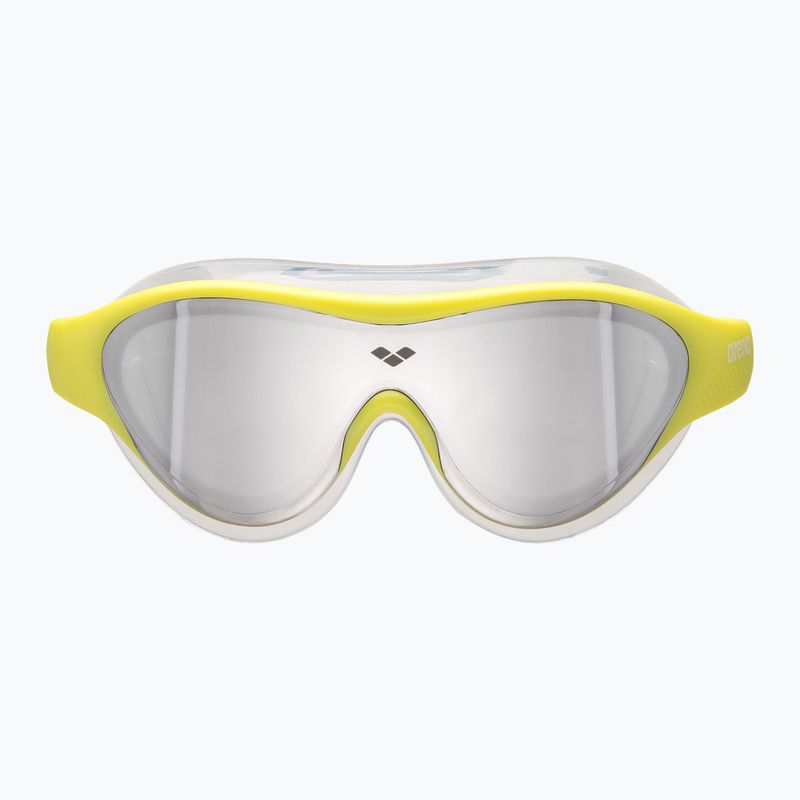 Children's swim goggles arena The One Mirror Jr silver/soft green/blue cosmo 4