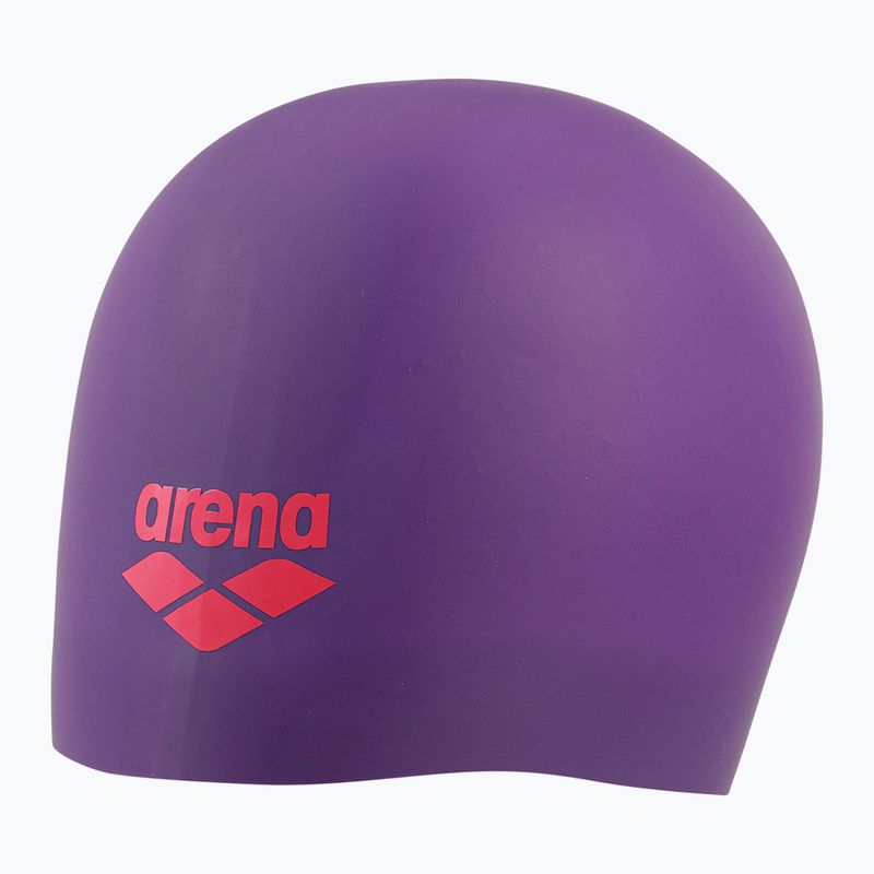 Swim cap arena Long Hair plum/bright coral