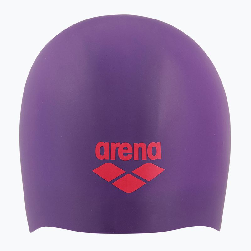 Swim cap arena Long Hair plum/bright coral 3