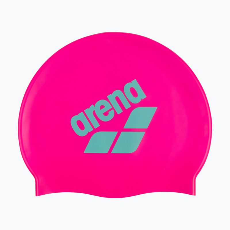 Arena Big Logo shocking pink/water swimming cap