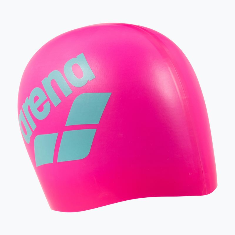 Arena Big Logo shocking pink/water swimming cap 2