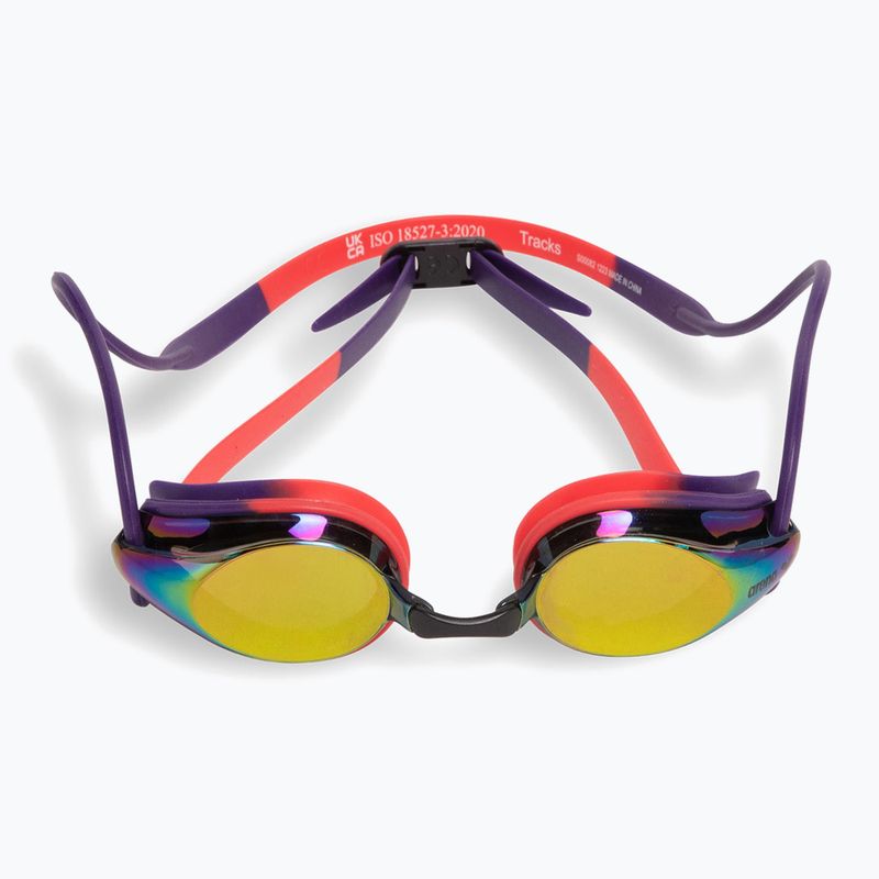 Swim goggles arena Tracks Mirror copper/plum/bright coral 2