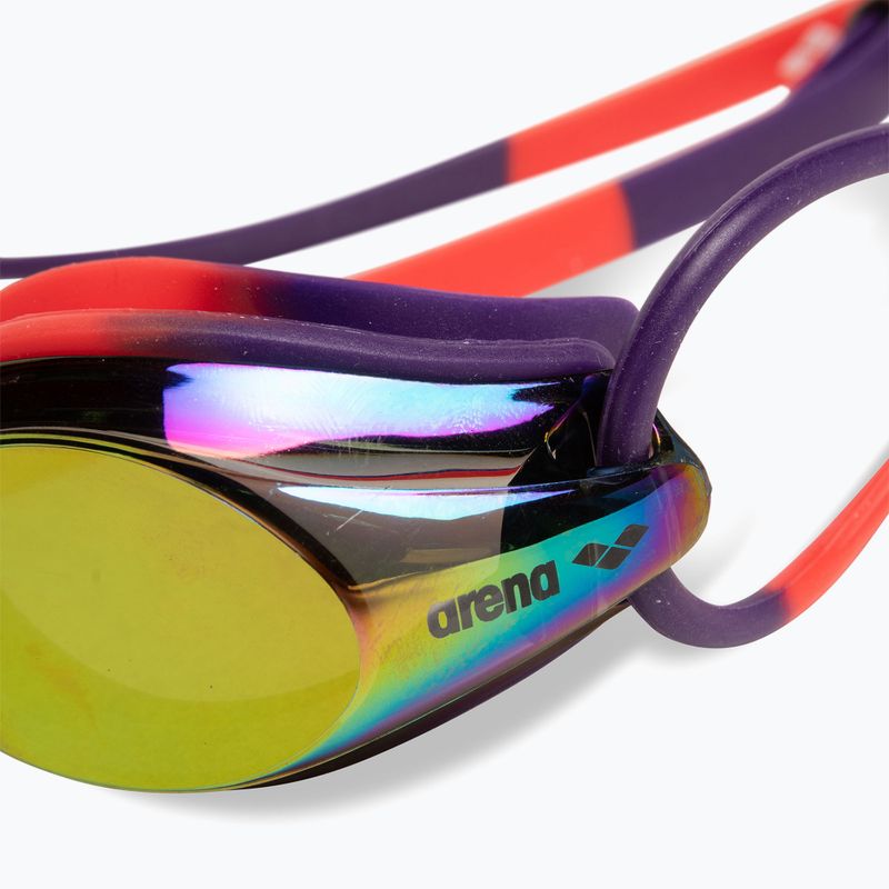 Swim goggles arena Tracks Mirror copper/plum/bright coral 5
